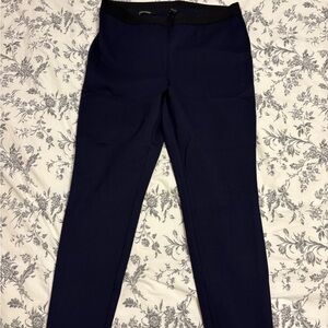 Talbots Navy SoHo Ankle Pants with Black Trim